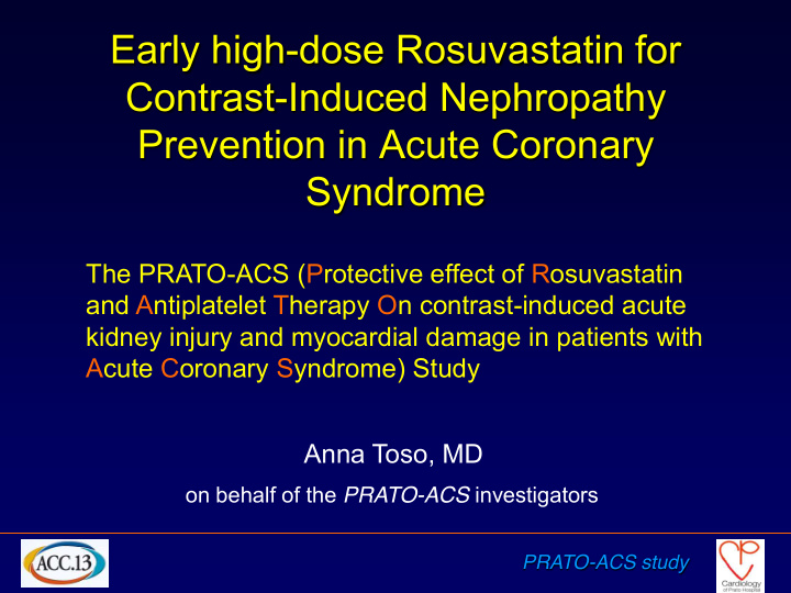 early high dose rosuvastatin for