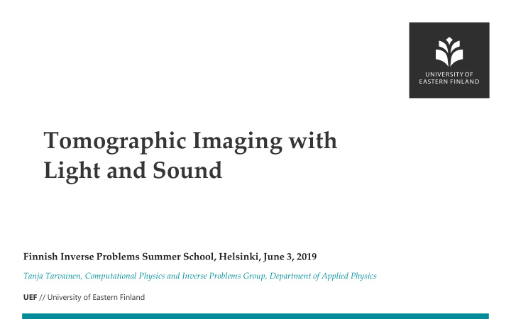 tomographic imaging with