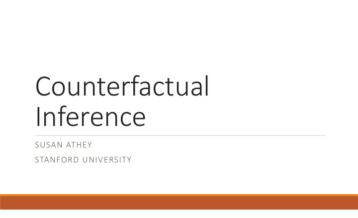 counterfactual inference