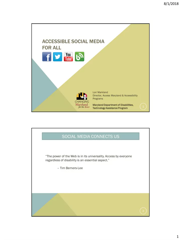 accessible social media