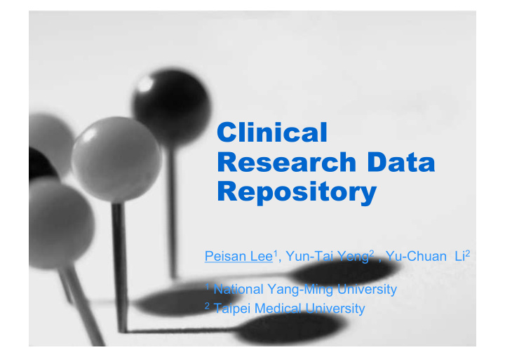 clinical research data repository