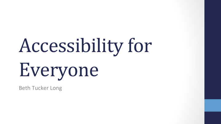 accessibility for everyone