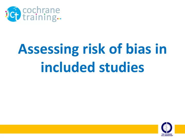included studies steps of a cochrane review