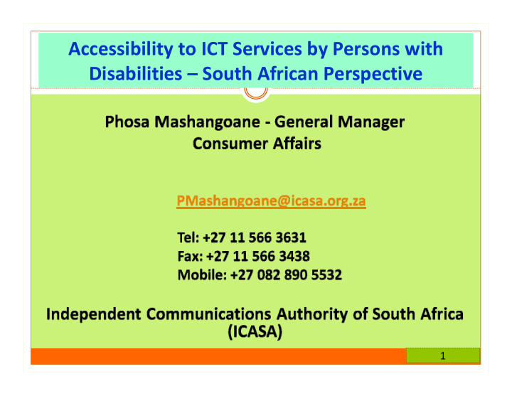 accessibility to ict services by persons with