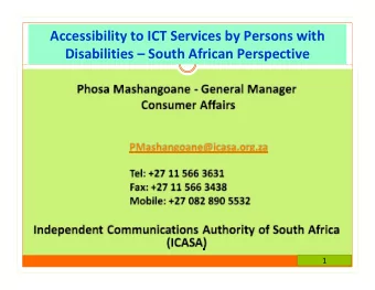 Accessibility to ICT Services by Persons with Disabilities  South African Perspective  1