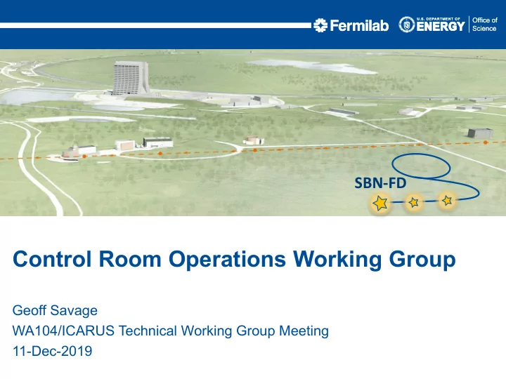 control room operations working group