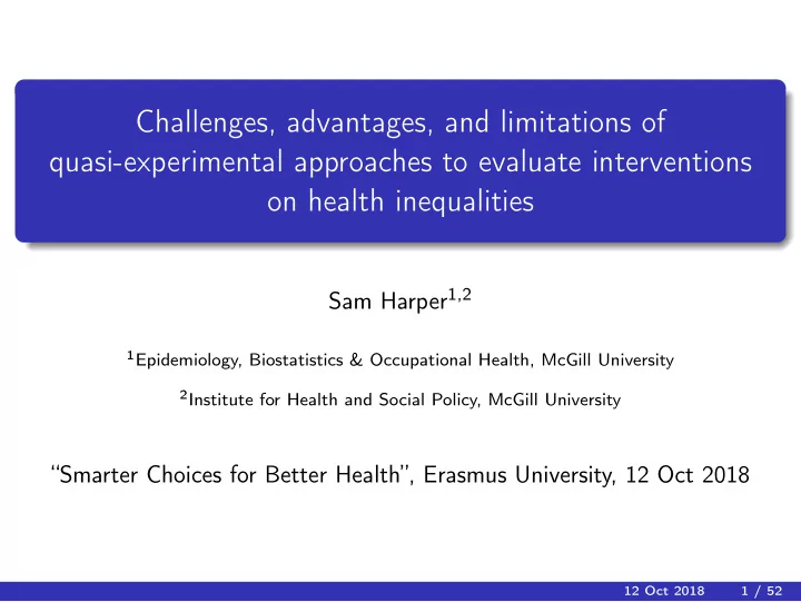 challenges advantages and limitations of quasi