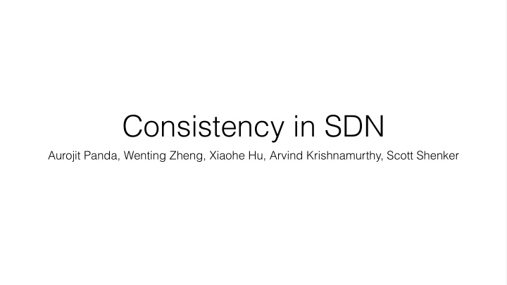 consistency in sdn
