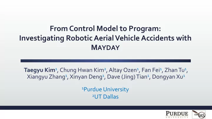 from control model to program