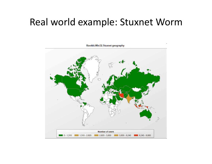 real world example stuxnet worm stuxnet overview