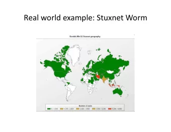 Realworldexample:StuxnetWorm  Stuxnet:Overview
