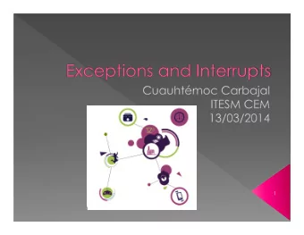 1  Basics of Exceptions  Cortex-M4 Core Peripherals  System Control Block (SCB)  SCB
