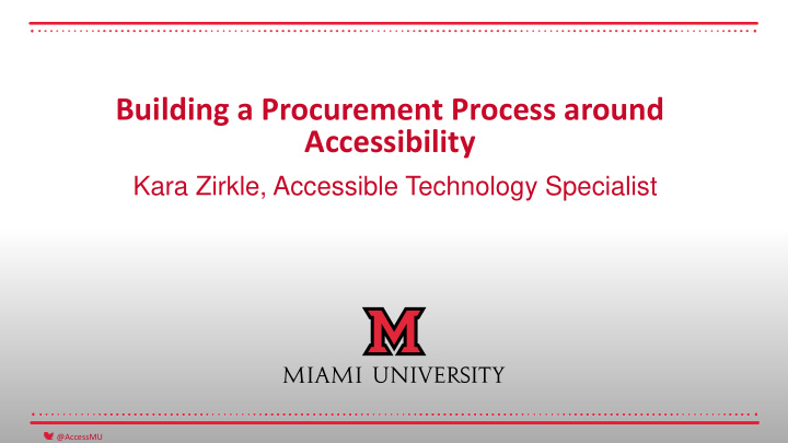 building a procurement process around accessibility