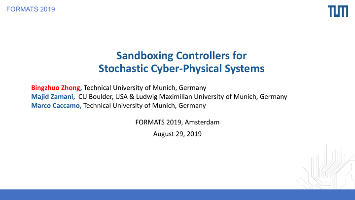 sandboxing controllers for stochastic cyber physical