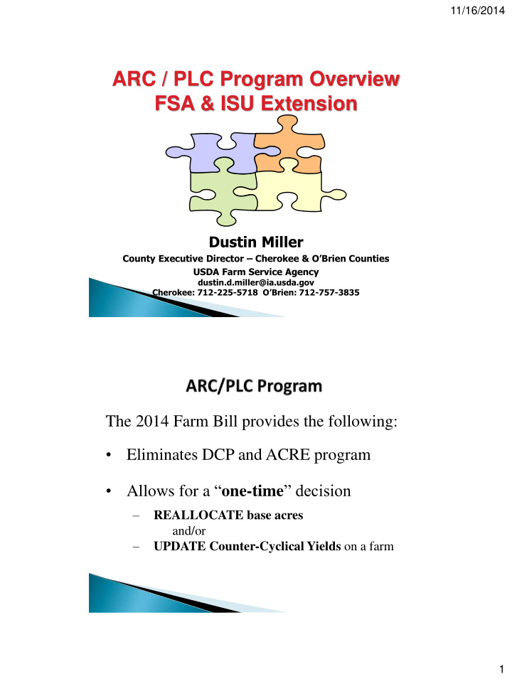 arc plc program overview fsa isu extension