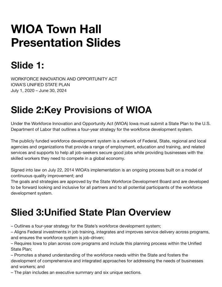 wioa town hall presentation slides