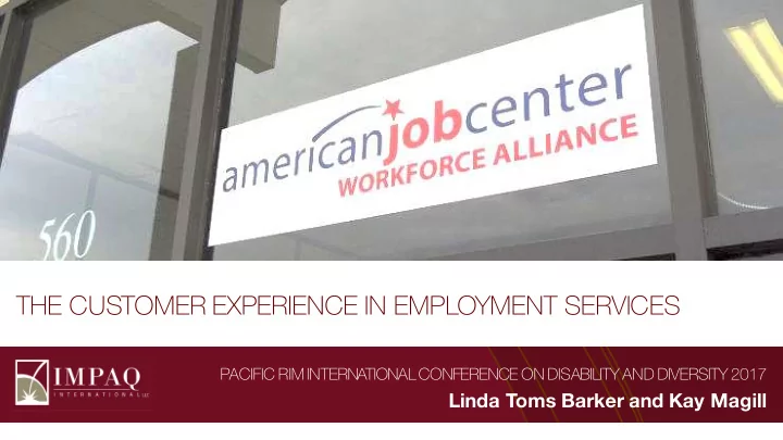 the customer experience in employment services
