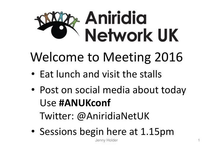 welcome to meeting 2016
