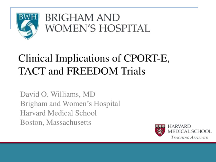 clinical implications of cport e