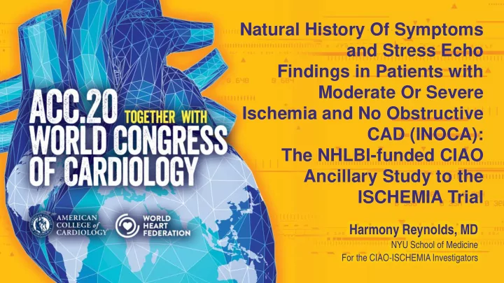 natural history of symptoms and stress echo findings in