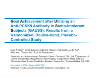 goal achievement after utilizing an anti pcsk9 antibody
