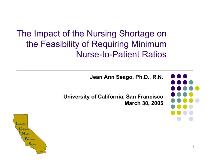 the impact of the nursing shortage on the feasibility of