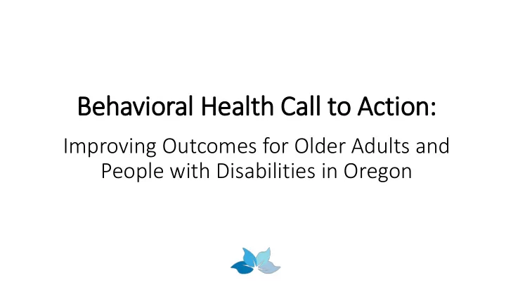 behavioral health call ll to action