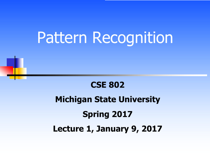 pattern recognition