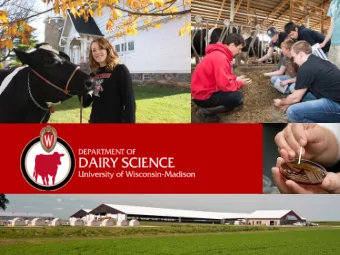 Sample of Current Dairy Science Projects at  CALS Agricultural Experiment Stations  Dr. Kent A.