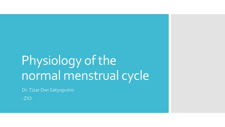 normal menstrual cycle