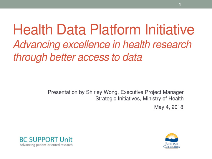 health data platform initiative