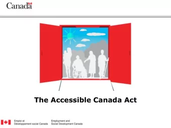 The Accessible Canada Act  The Accessible Canada Act  Commitment   Bill C-81 signals a