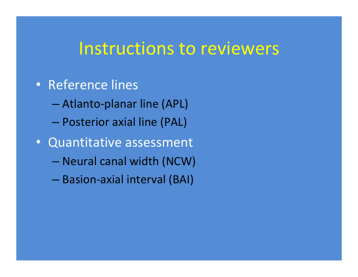 instructions to reviewers