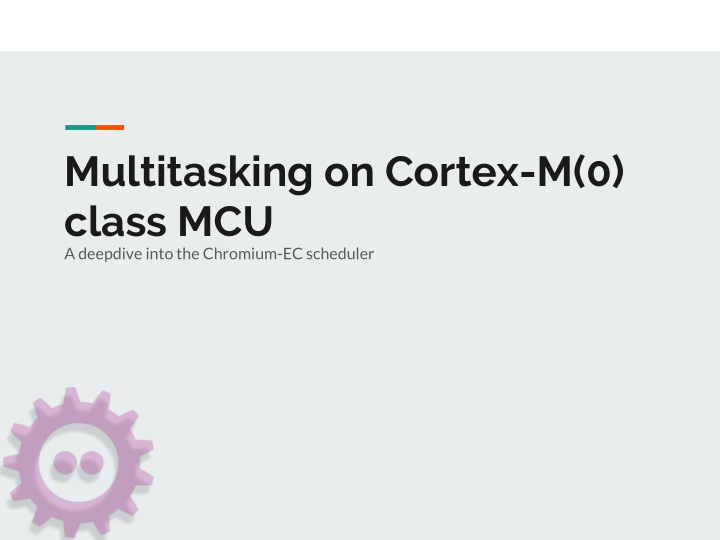 multitasking on cortex m 0 class mcu