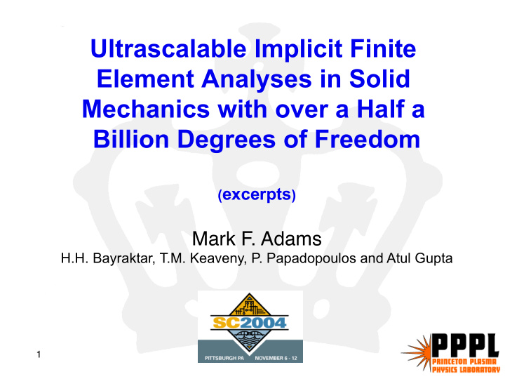 ultrascalable implicit finite element analyses in solid