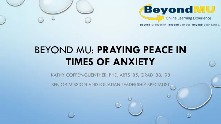 beyond mu praying peace in times of anxiety