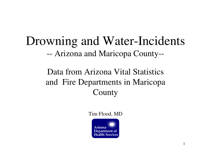 drowning and water incidents