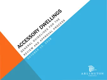 REGULATION OF ACCESSORY DWELLINGS (ADs)    Arlington County Zoning Ordinance (ACZO)
