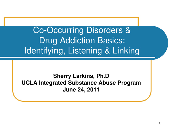 co occurring disorders drug addiction basics identifying