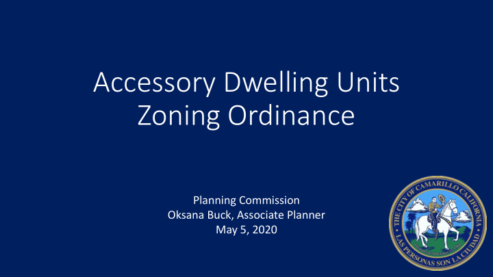 accessory dwelling units zoning ordinance