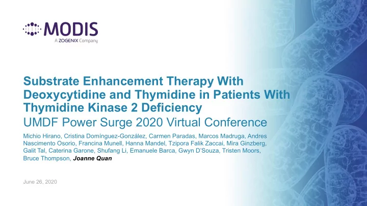 substrate enhancement therapy with deoxycytidine and