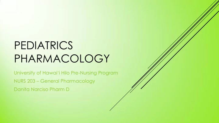 pediatrics