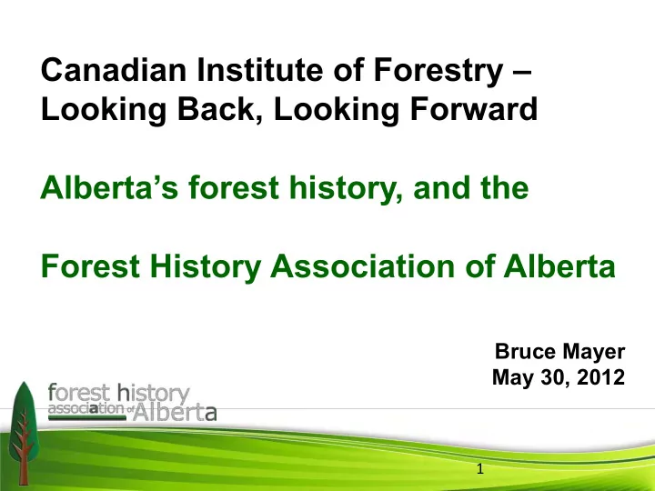 canadian institute of forestry