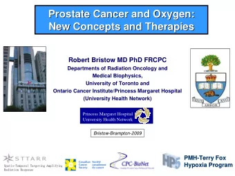 Prostate Cancer and Oxygen:  Prostate Cancer and Oxygen:  New Concepts and Therapies  New Concepts