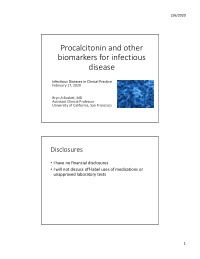 procalcitonin and other biomarkers for infectious disease