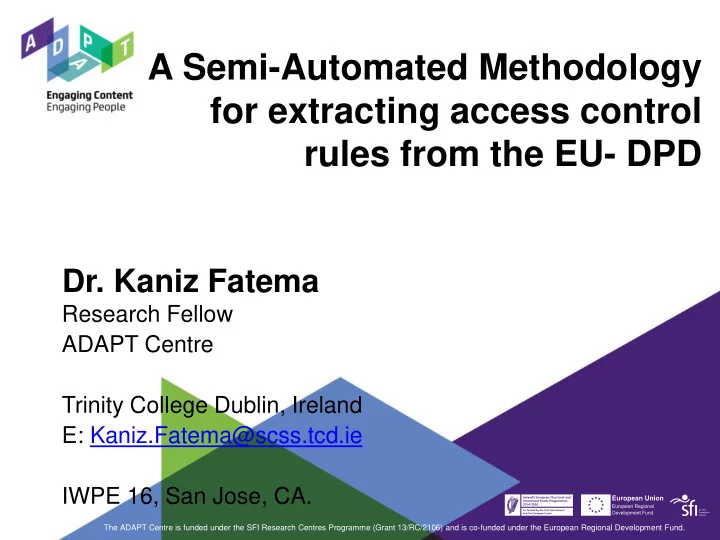a semi automated methodology