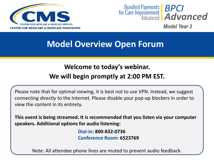 model overview open forum