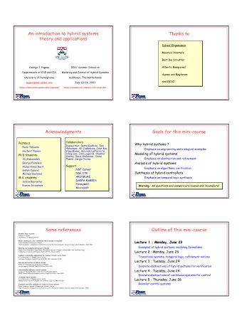 1  Enabling technologies  Advances in sensor and actuator technology  GPS, control of quantum