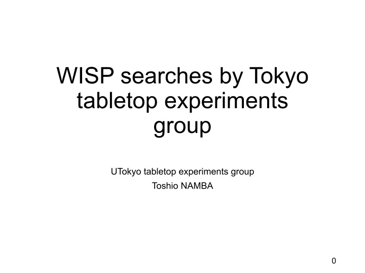 wisp searches by tokyo tabletop experiments group