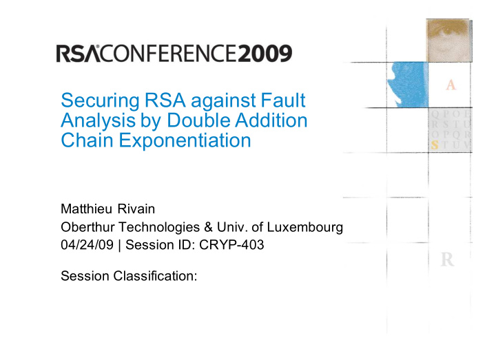 securing rsa against fault analysis by double addition